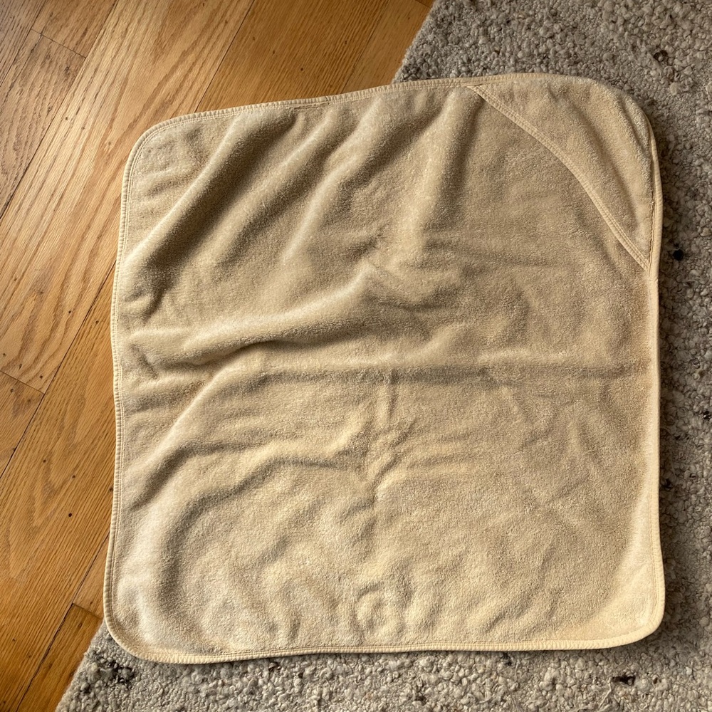 Mushie Organic Cotton Baby Hooded Towel, Fog